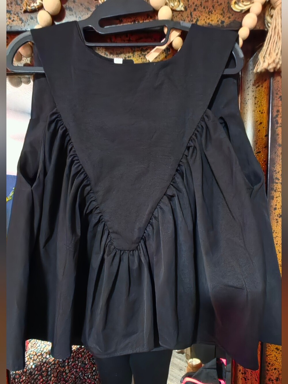 Amazon Black Sleeveless Peplum Tunic Top